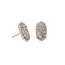 Ellie Silver Stud Earrings in Platinum Drusy