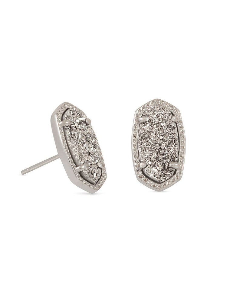 KENDRA SCOTT DESIGN Ellie Silver Stud Earrings in Platinum Drusy