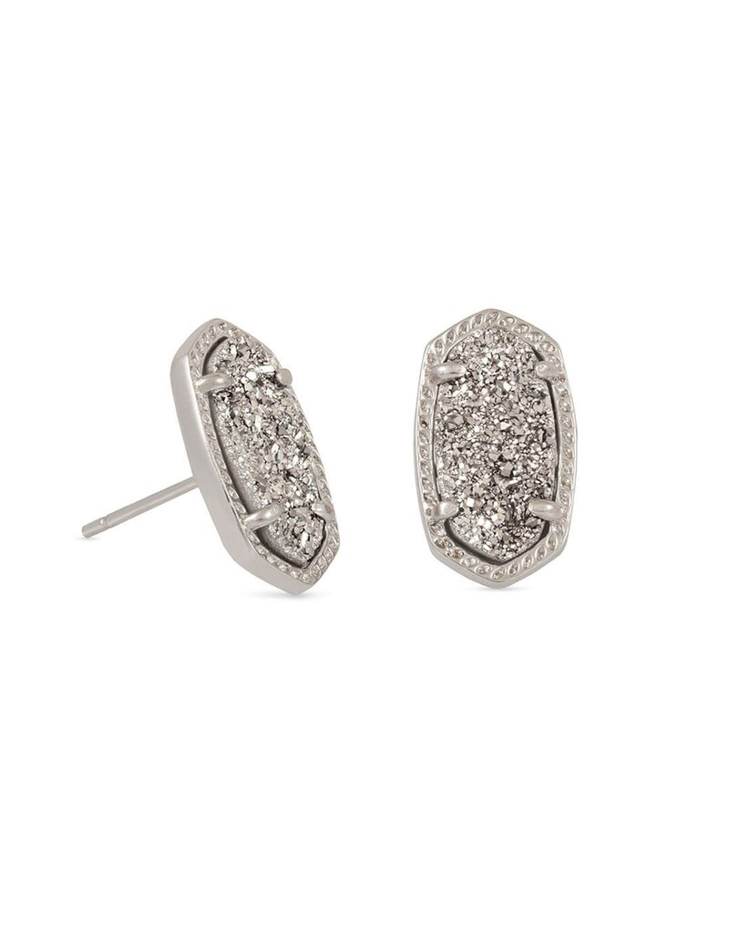 KENDRA SCOTT DESIGN Ellie Silver Stud Earrings in Platinum Drusy