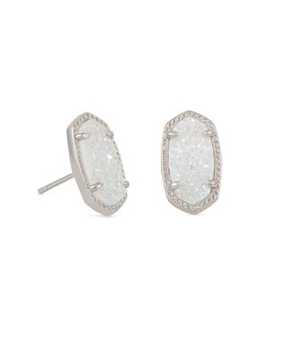 KENDRA SCOTT DESIGN Ellie Silver Stud Earrings in Iridescent Drusy