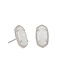 Ellie Silver Stud Earrings in Iridescent Drusy