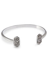 KENDRA SCOTT DESIGN Elton Silver Cuff Bracelet in Platinum Drusy