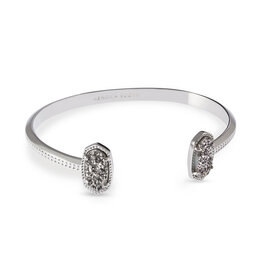 KENDRA SCOTT DESIGN Elton Silver Cuff Bracelet in Platinum Drusy