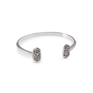 KENDRA SCOTT DESIGN Elton Silver Cuff Bracelet in Platinum Drusy