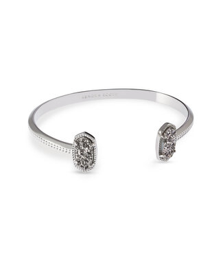 KENDRA SCOTT DESIGN Elton Silver Cuff Bracelet in Platinum Drusy