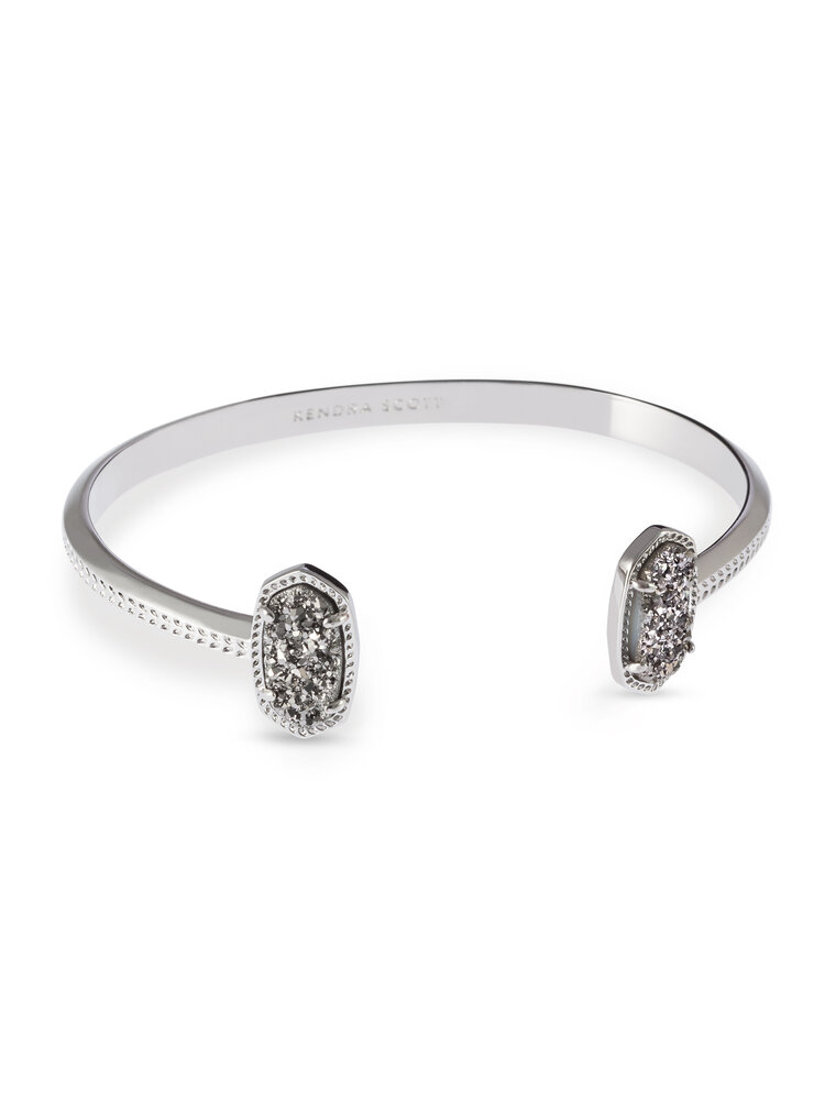KENDRA SCOTT DESIGN Elton Silver Cuff Bracelet in Platinum Drusy