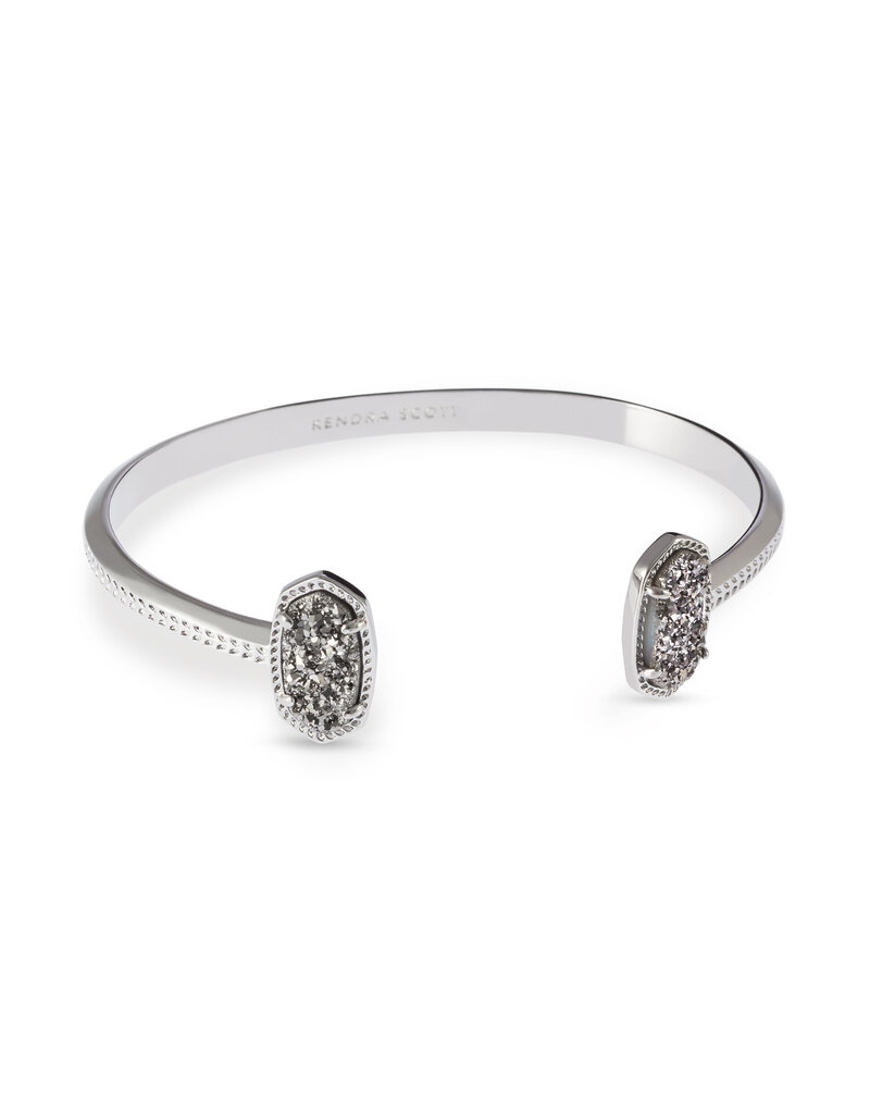 KENDRA SCOTT DESIGN Elton Silver Cuff Bracelet in Platinum Drusy