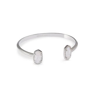 KENDRA SCOTT DESIGN Elton Silver Cuff Bracelet in Iridescent Drusy