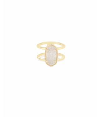 KENDRA SCOTT DESIGN Elyse Gold Ring in Iridescent Drusy