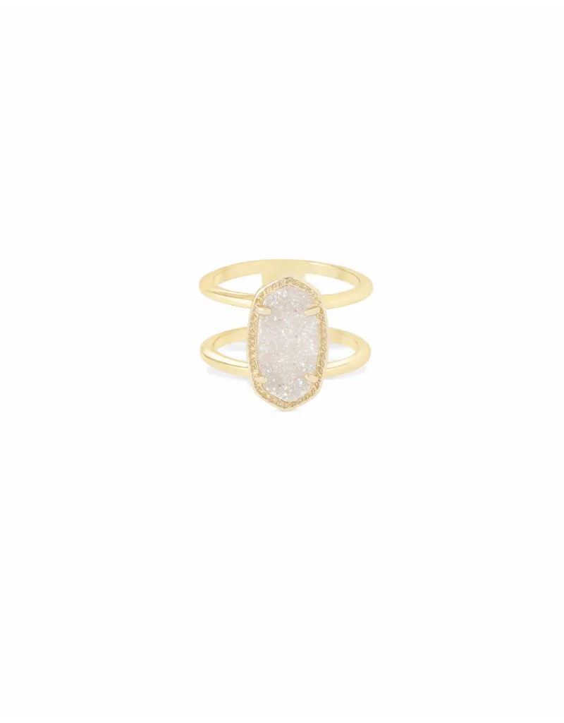 KENDRA SCOTT DESIGN Elyse Gold Ring in Iridescent Drusy