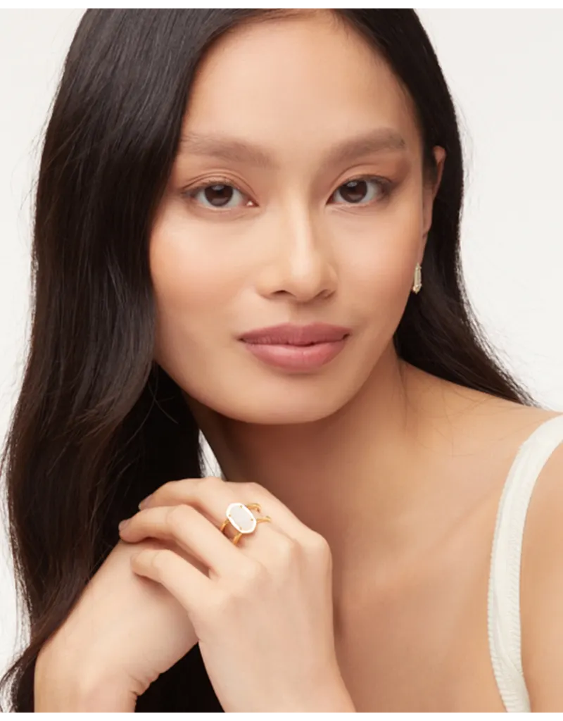 KENDRA SCOTT DESIGN Elyse Gold Ring in Iridescent Drusy