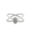Emilie Silver Double Band Ring in Platinum Drusy