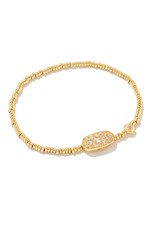 KENDRA SCOTT DESIGN Grayson Gold Crystal Stretch Bracelet in White Crystal