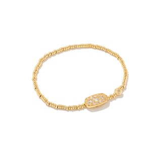 KENDRA SCOTT DESIGN Grayson Gold Crystal Stretch Bracelet in White Crystal