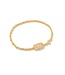 Grayson Gold Crystal Stretch Bracelet in White Crystal