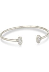KENDRA SCOTT DESIGN Grayson Silver Cuff Bracelet in White Crystal
