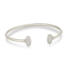 KENDRA SCOTT DESIGN Grayson Silver Cuff Bracelet in White Crystal