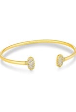 KENDRA SCOTT DESIGN Grayson Gold Cuff Bracelet in White Crystal
