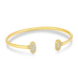 KENDRA SCOTT DESIGN Grayson Gold Cuff Bracelet in White Crystal