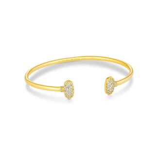 KENDRA SCOTT DESIGN Grayson Gold Cuff Bracelet in White Crystal