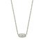 Grayson Silver Pendant Necklace in White Crystal