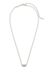 KENDRA SCOTT DESIGN Grayson Silver Pendant Necklace in White Crystal
