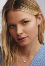 KENDRA SCOTT DESIGN Grayson Gold Stud Earrings in White Crystal