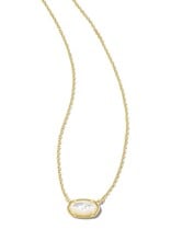 KENDRA SCOTT DESIGN Grayson Gold Pendant Necklace in Ivory Mother-of-Pearl