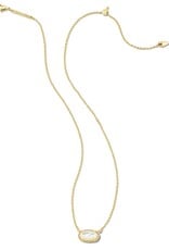KENDRA SCOTT DESIGN Grayson Gold Pendant Necklace in Ivory Mother-of-Pearl