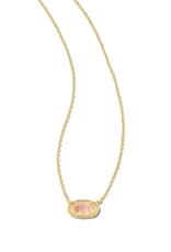 KENDRA SCOTT DESIGN Grayson Gold Pendant Necklace in Rose Quartz