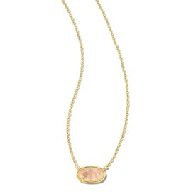 KENDRA SCOTT DESIGN Grayson Gold Pendant Necklace in Rose Quartz