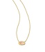 Grayson Gold Pendant Necklace in Rose Quartz