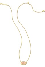 KENDRA SCOTT DESIGN Grayson Gold Pendant Necklace in Rose Quartz