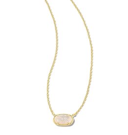 KENDRA SCOTT DESIGN Grayson Gold Pendant Necklace in Iridescent Drusy