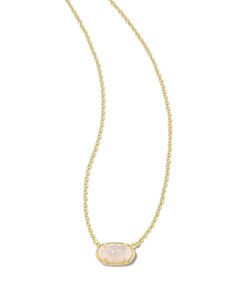 KENDRA SCOTT DESIGN Grayson Gold Pendant Necklace in Iridescent Drusy