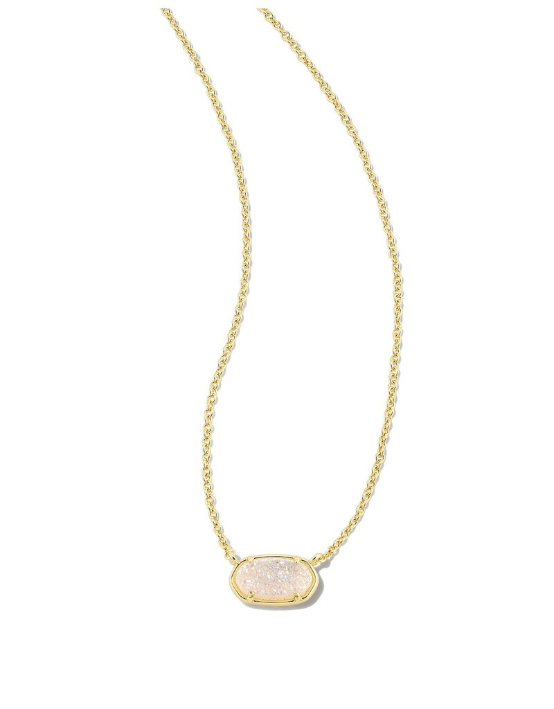 KENDRA SCOTT DESIGN Grayson Gold Pendant Necklace in Iridescent Drusy