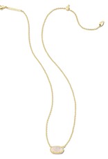 KENDRA SCOTT DESIGN Grayson Gold Pendant Necklace in Iridescent Drusy