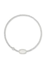 KENDRA SCOTT DESIGN Grayson Silver Stretch Bracelet in Ivory Mother-of-Pearl