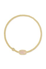 KENDRA SCOTT DESIGN Grayson Gold Stretch Bracelet in Rose Quartz