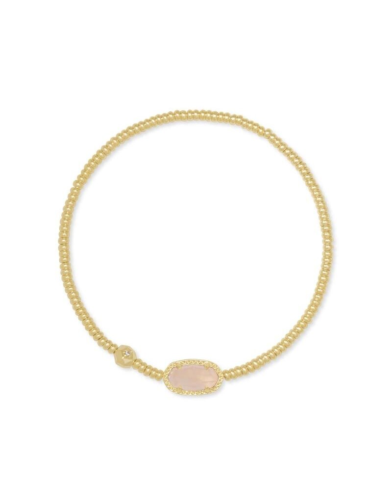 KENDRA SCOTT DESIGN Grayson Gold Stretch Bracelet in Rose Quartz
