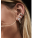 Grayson Silver Stud Earrings in White Crystal