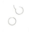 Jack Silver Hoop Earrings in Charcoal Gray Crystal