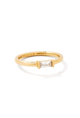 KENDRA SCOTT DESIGN Juliette Gold Band Ring in White Crystal