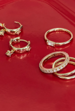 KENDRA SCOTT DESIGN Juliette Gold Band Ring in White Crystal