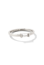 KENDRA SCOTT DESIGN Juliette Silver Band Ring in White Crystal