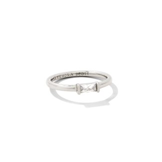 KENDRA SCOTT DESIGN Juliette Silver Band Ring in White Crystal