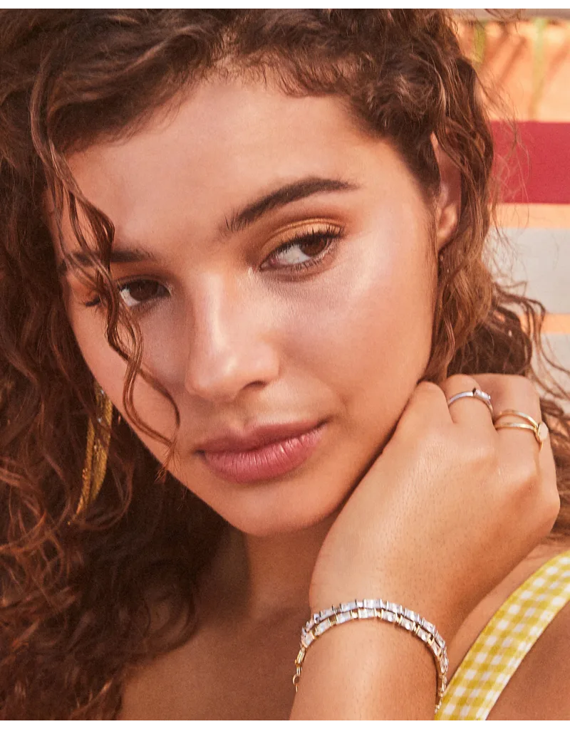 KENDRA SCOTT DESIGN Juliette Silver Band Ring in White Crystal