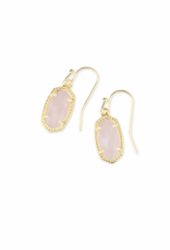 KENDRA SCOTT DESIGN Lee Gold Drop Earrings in Rose Quartz