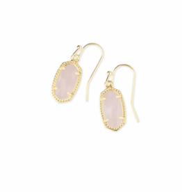 KENDRA SCOTT DESIGN Lee Gold Drop Earrings in Rose Quartz