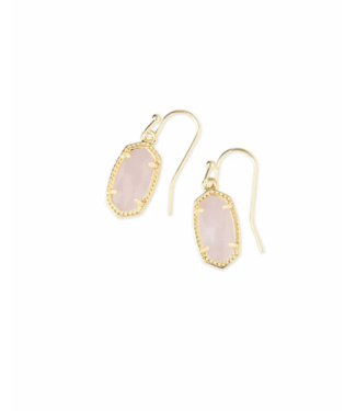 KENDRA SCOTT DESIGN Lee Gold Drop Earrings in Rose Quartz
